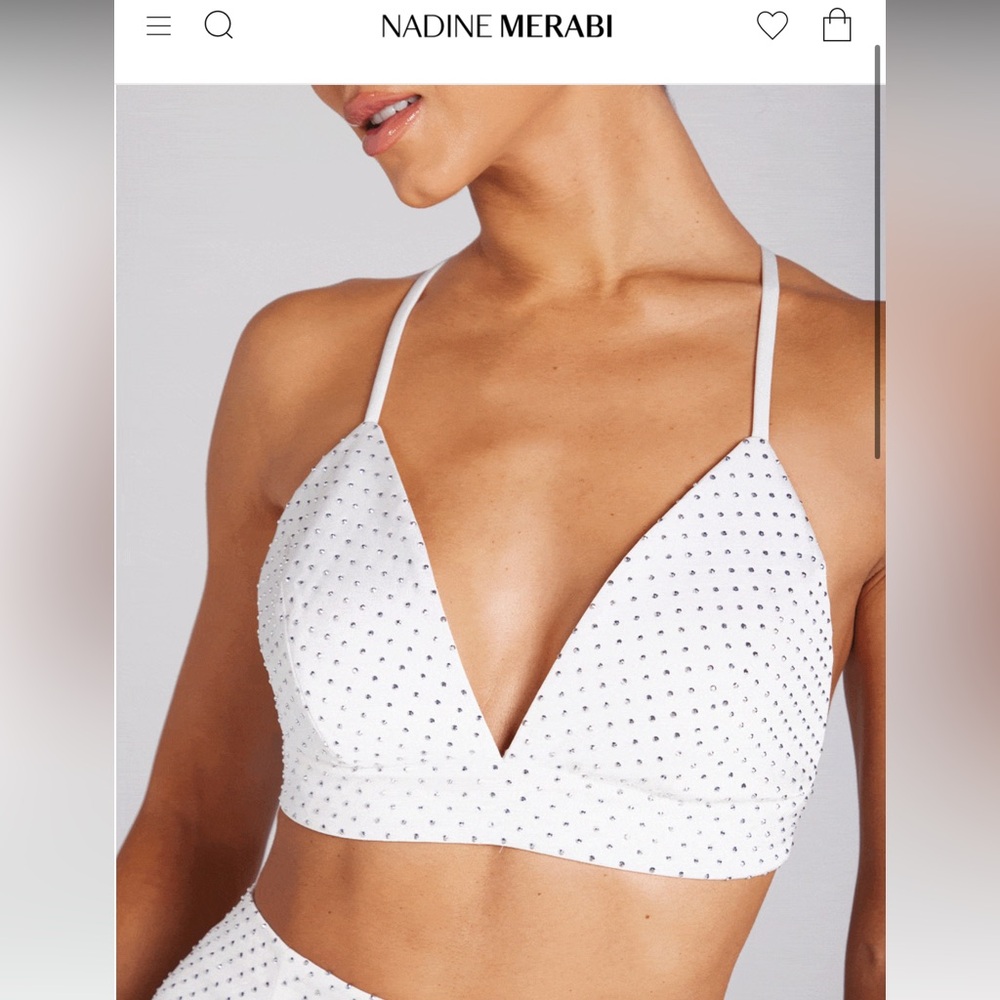 Nadine Merabi Kira Bra Top XS White